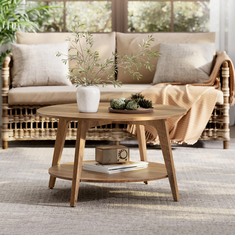 Double circle coffee table discount